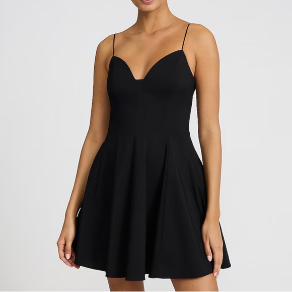 Express Dresses & Skirts - Express Black Spaghetti Strap Fit & Flare Poplin Dress